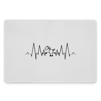Pferd Heartbeat - Pferde - Pony - Schimmel - Horse - Mousepad groß für Gamer - Grau - Vorne