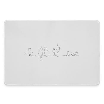Cat cat cat - Large Gaming Mouse Mat - grey - Front