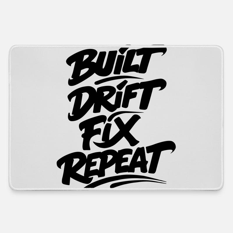 Built Drift Fix Repeat v2 - Mousepad groß für Gamer - Grau