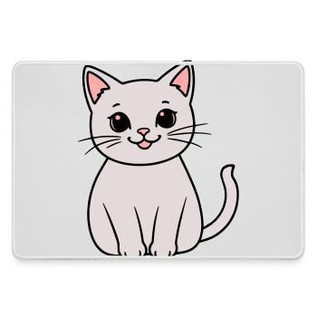 gray kitten - Large Gaming Mouse Mat - grey - Front