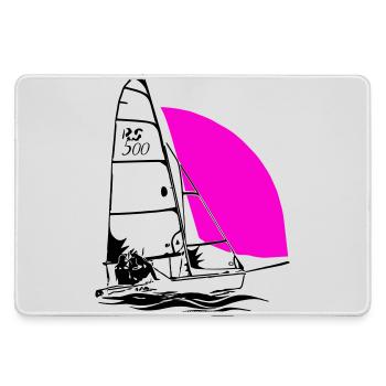 RS 500 Sailing dinghy regatta sailing sailing coloured - Large Gaming Mouse Mat - grey - Front