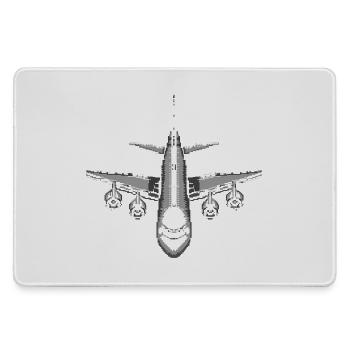 Airplane Pixel Art - Large Gaming Mouse Mat - grey - Front