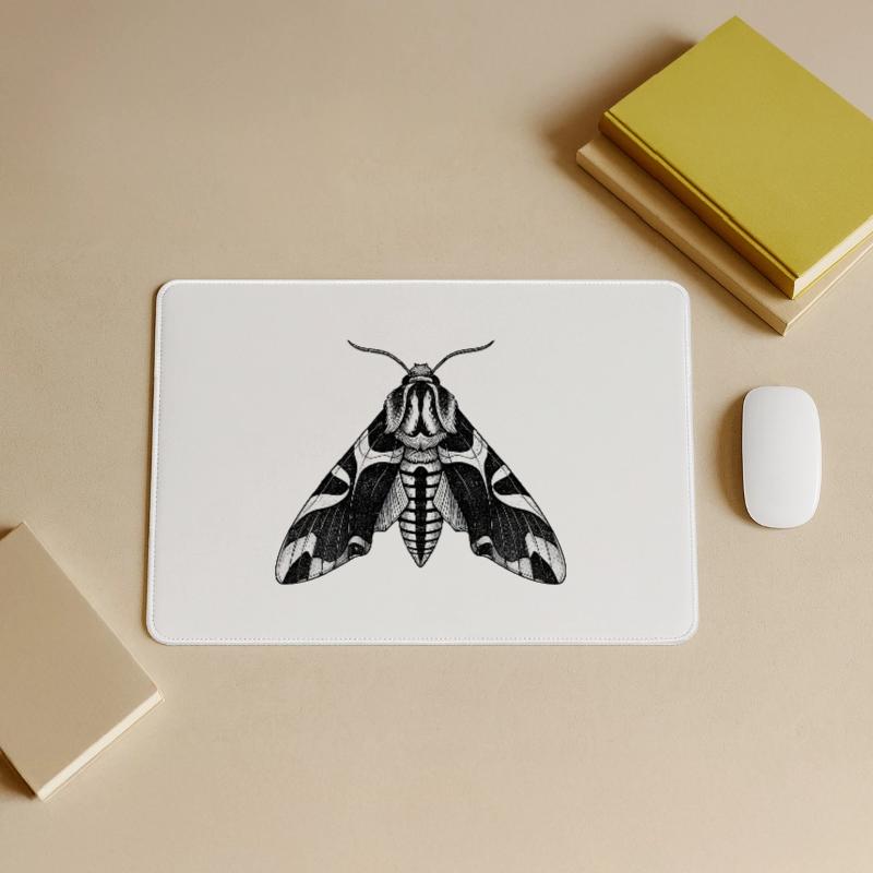 Moth Shadow Pattern Moth Black Moth Large Gaming Mouse Mat