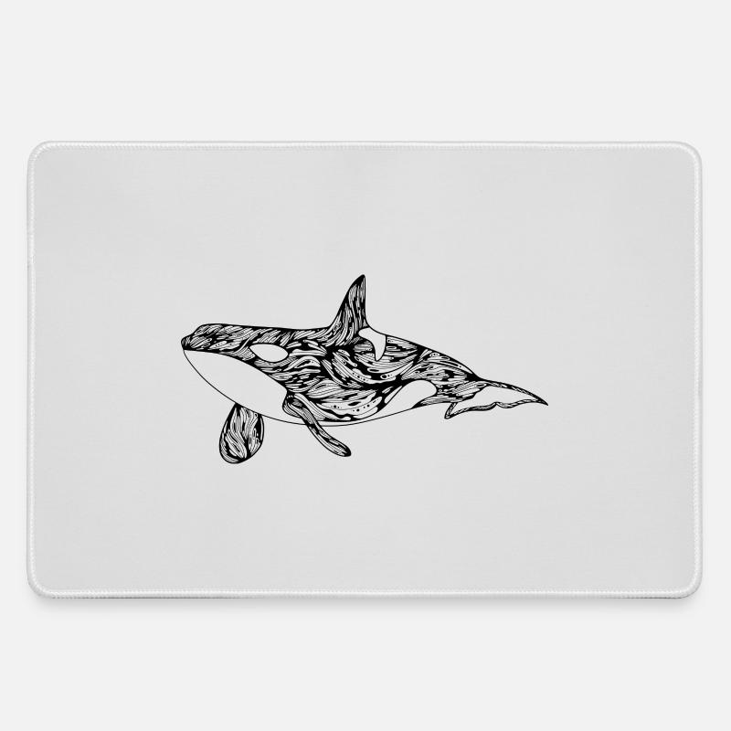 Killer whale - Large Gaming Mouse Mat - grey