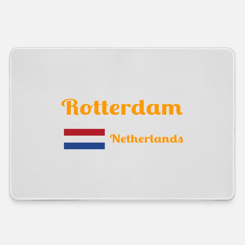 Rotterdam Netherlands- Stylish prints - Large Gaming Mouse Mat - grey
