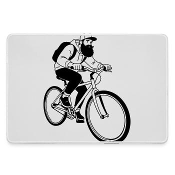Fahrrad-Hipster - Mousepad groß für Gamer - Grau - Vorne