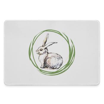Motif lapin - Grand tapis de souris gamer - bruyère - Devant