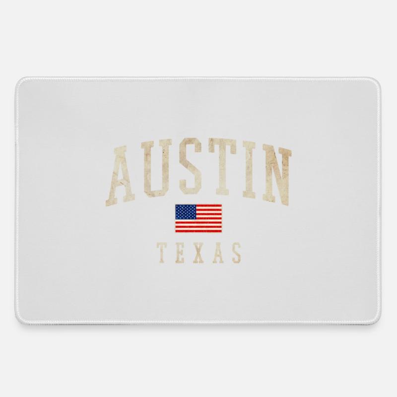 Austin Tx - Large Gaming Mouse Mat - grey