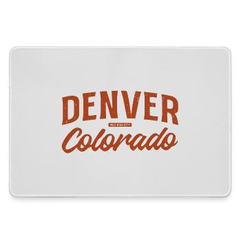 Denver Colorado Retro Script Logo - Large Gaming Mouse Mat - grey - Front