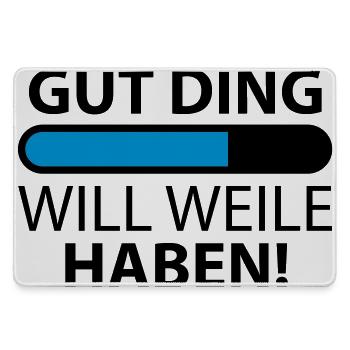 Gut Ding will Weile haben | Ladebalken - Grand tapis de souris gamer - bruyère - Devant