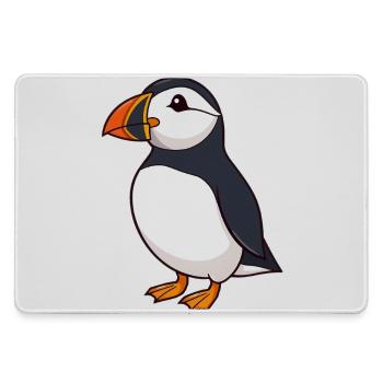 Papageientaucher Puffin - Mousepad groß für Gamer - Grau - Vorne