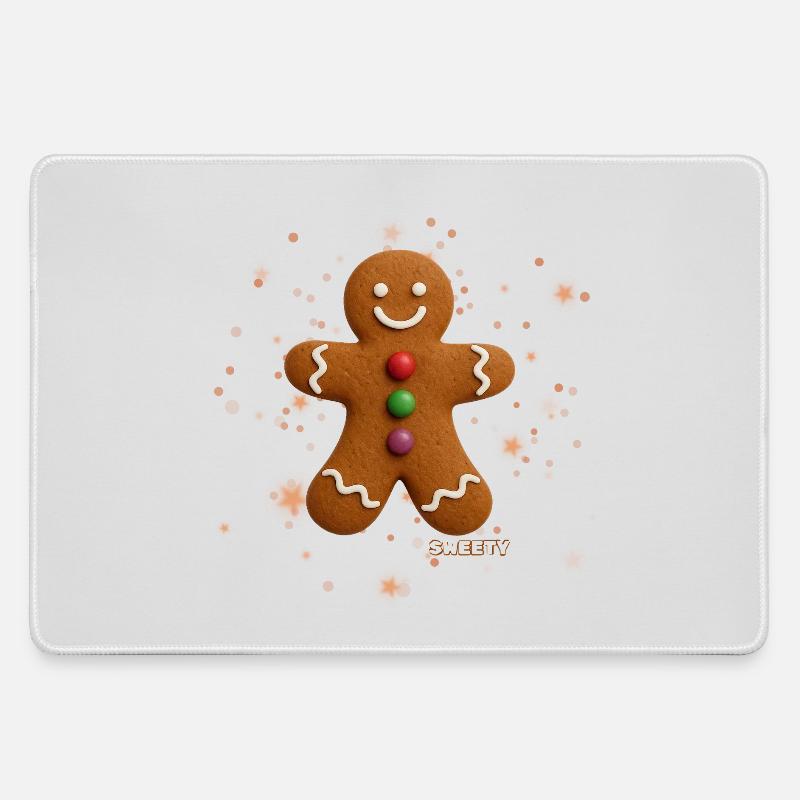 SWEETY Gingerbread - Large Gaming Mouse Mat - grey
