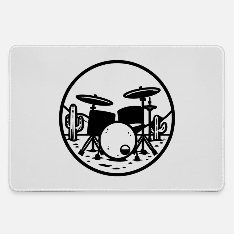 Drums Graphics - Large Gaming Mouse Mat - grey