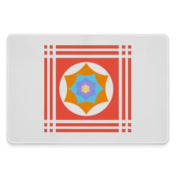 Farbenspiele mit Stern - Mousepad groß für Gamer - Grau - Vorne