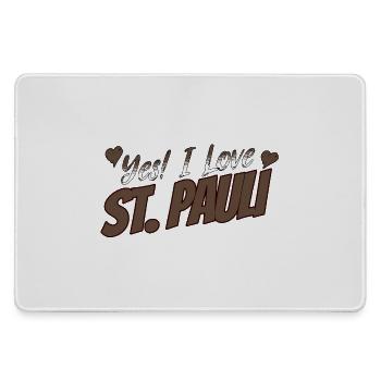 Yes I Love St. Pauli Shirt - Grand tapis de souris gamer - bruyère - Devant