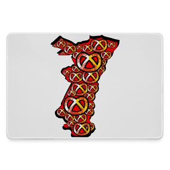 Region Elsass Pretzel Blason - Mousepad groß für Gamer - Grau - Vorne
