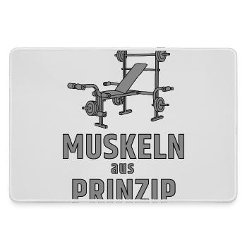 Muscles de principe - banc de musculation - Grand tapis de souris gamer - bruyère - Devant