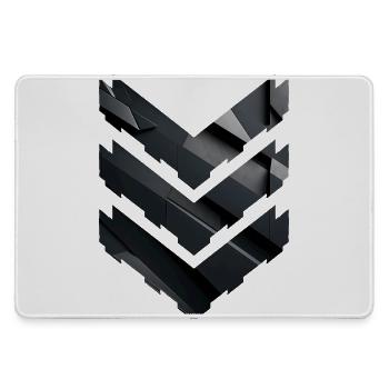 Abstraktes schwarzes geometrisches Muster - Mousepad groß für Gamer - Grau - Vorne