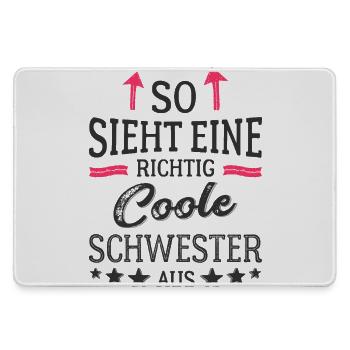 This is what a really cool sister looks like - Large Gaming Mouse Mat - grey - Front