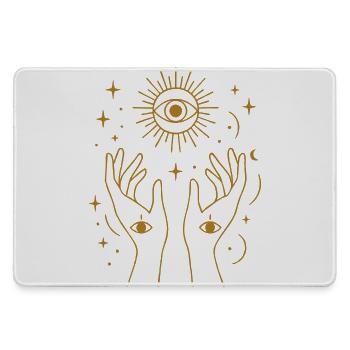 Divine Energy Line Art - Large Gaming Mouse Mat - grey - Front