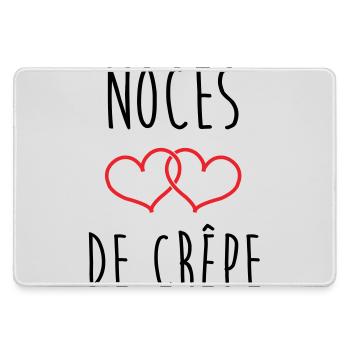crepe wedding anniversary, 39 years of marriage - Large Gaming Mouse Mat - grey - Front