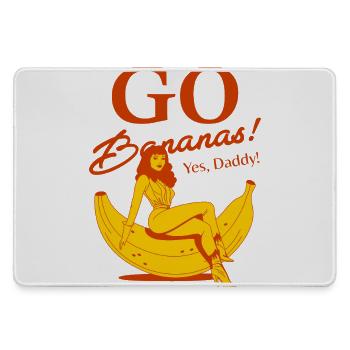 Girl on a banana - Large Gaming Mouse Mat - grey - Front