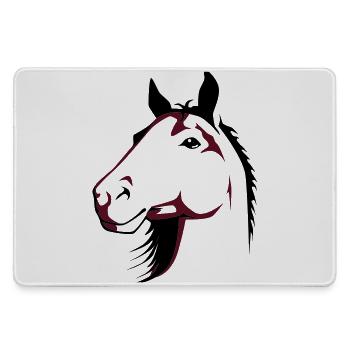 Pferd - Mousepad groß für Gamer - Grau - Vorne