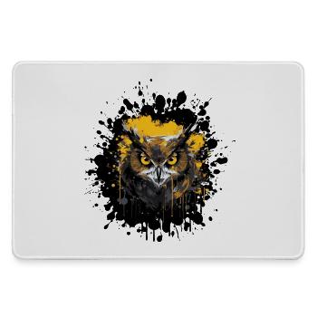 Owl Night Owl Splatter - Large Gaming Mouse Mat - grey - Front