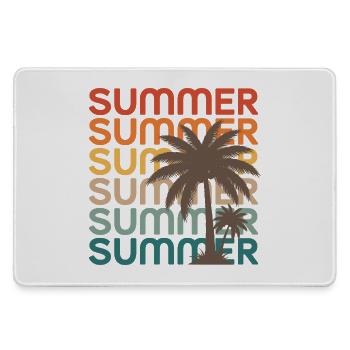 Retro Sommer Palmen Sonnenuntergang Vibes - Mousepad groß für Gamer - Grau - Vorne
