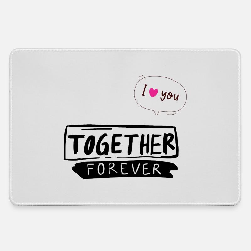 Together Forever - Large Gaming Mouse Mat - grey
