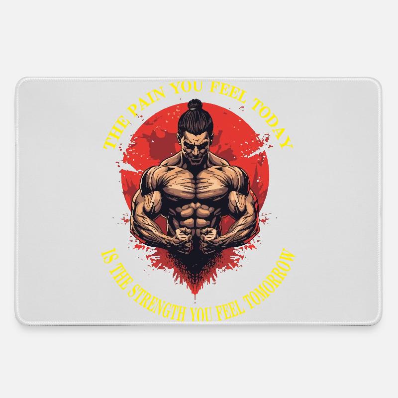 Pain-Strength - Large Gaming Mouse Mat - grey