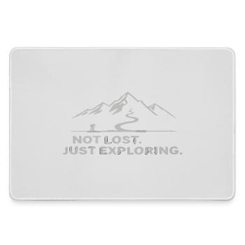 Wandern Berge Trekking Wanderer Outdoor Natur Wald - Mousepad groß für Gamer - Grau - Vorne