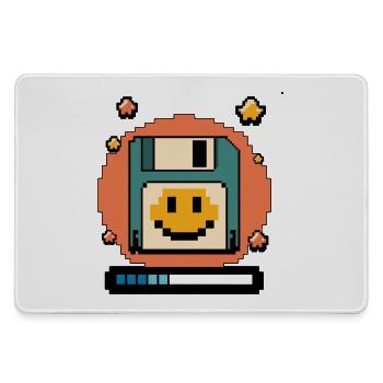 Floppy Disk Retro Internet - Large Gaming Mouse Mat - grey - Front