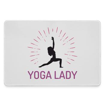 Yoga-Mädchen - Mousepad groß für Gamer - Grau - Vorne