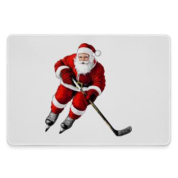 Weihnachten Eishockeyspieler - Large Gaming Mouse Mat - grey - Front