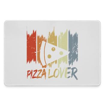 Vintage Pizza Lover - Large Gaming Mouse Mat - grey - Front