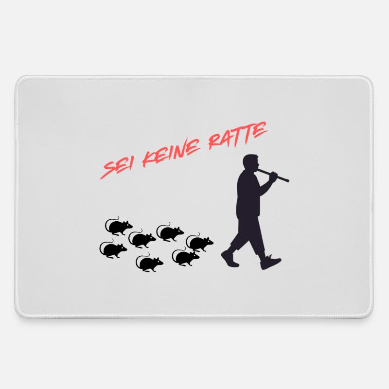 Don't Be a Rat – Courage to Be Honest - Large Gaming Mouse Mat - grey