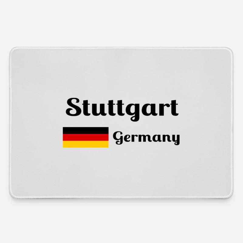 Stuttgart Germany- Stylish prints - Large Gaming Mouse Mat - grey
