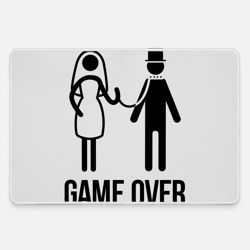 Stag night bachelor party - Large Gaming Mouse Mat - grey