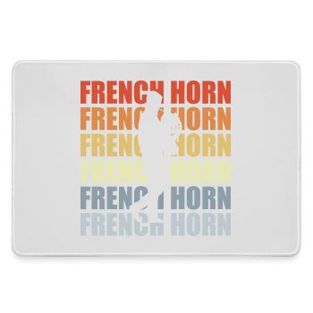 Retro Horn - Large Gaming Mouse Mat - grey - Front