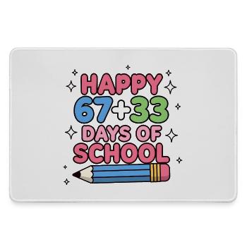 Happy 100 Days School Mathematik-Gleichung - Mousepad groß für Gamer - Grau - Vorne