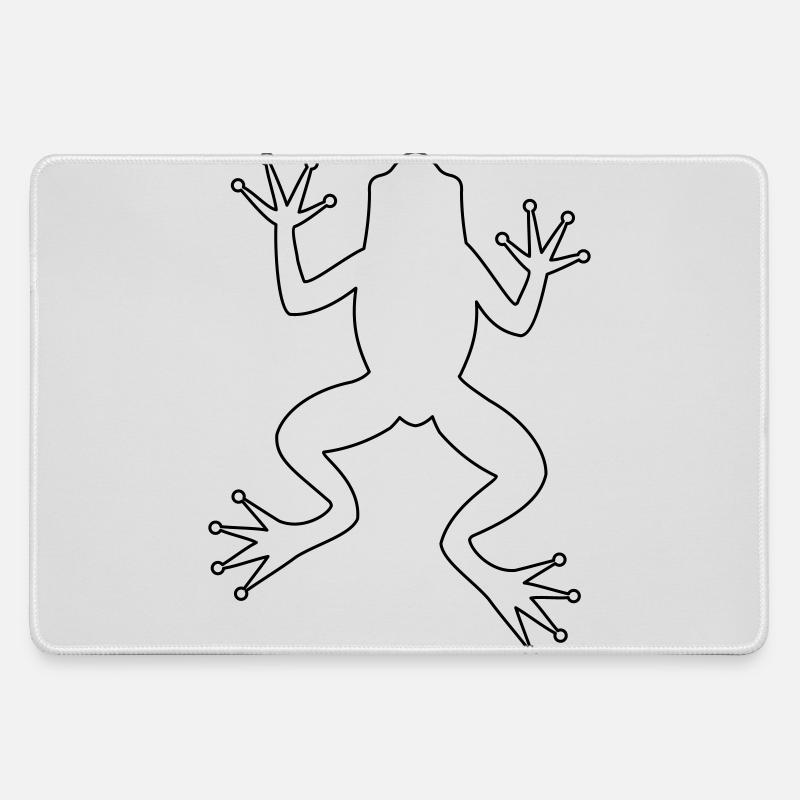 Frog toad tree frog silhouette - Large Gaming Mouse Mat - grey
