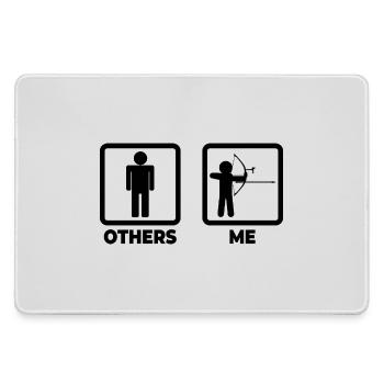 Funny archer - Large Gaming Mouse Mat - grey - Front