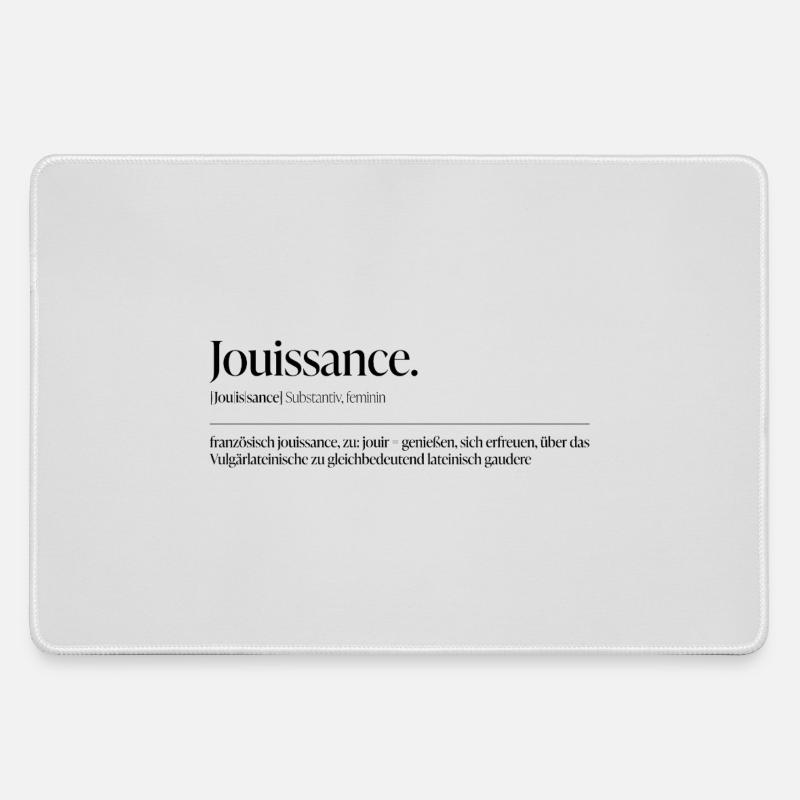 Jouissance – Lust as a statement - Large Gaming Mouse Mat - grey