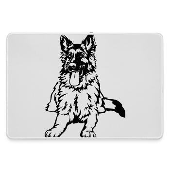 Berger allemand - Grand tapis de souris gamer - bruyère - Devant