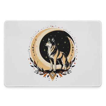 Boho Wolf - Mousepad groß für Gamer - Grau - Vorne