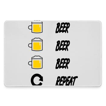 Bière, bière, répétition - Grand tapis de souris gamer - bruyère - Devant