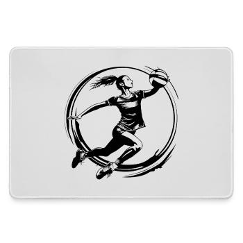Silhouette de joueur de volley-ball - Grand tapis de souris gamer - bruyère - Devant