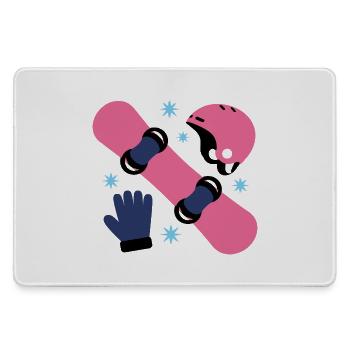 Glam Skate Pink and Blue Helmet - Large Gaming Mouse Mat - grey - Front