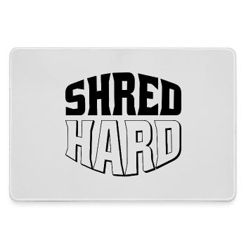 Shred Hard Snowboard Style - Mousepad groß für Gamer - Grau - Vorne